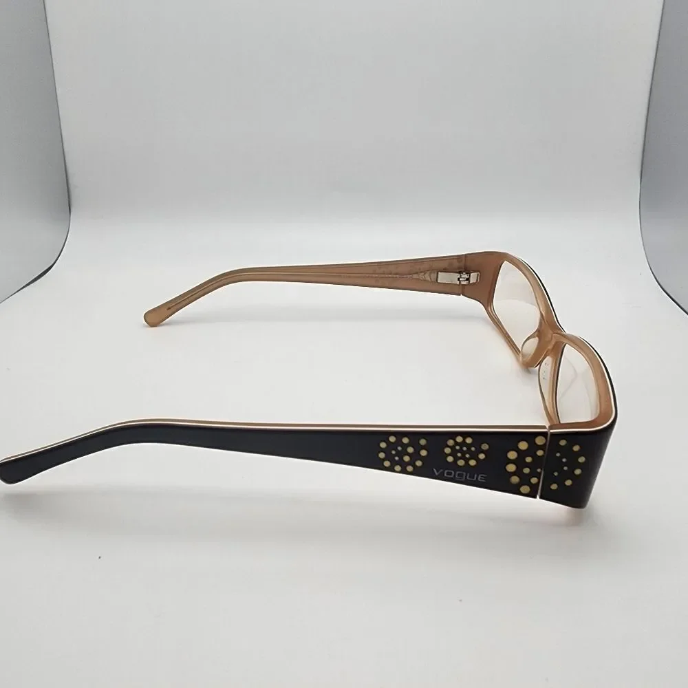 Vogue Brown, Tan, & Gold Prescription Glasses Frames